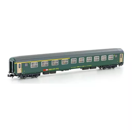 Vagón de pasajeros de 1ª/2ª clase RIC Abm verde KATO K23121 - N 1/160 - EP IV/V
