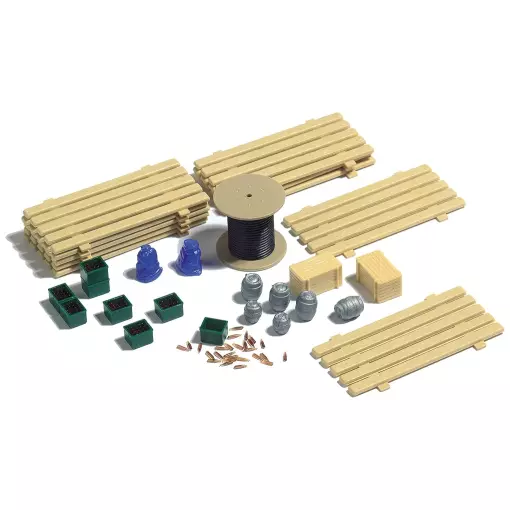 Chargement pour wagon de marchandises - Busch 1132 - HO 1/87