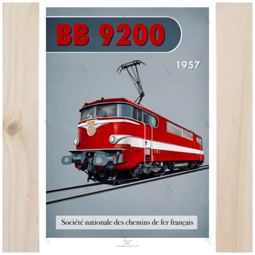 Poster locomotiva elettrica BB 9200- 1957 - 800Tonnellate - SNCF - A2 42,0 x 59,4 cm