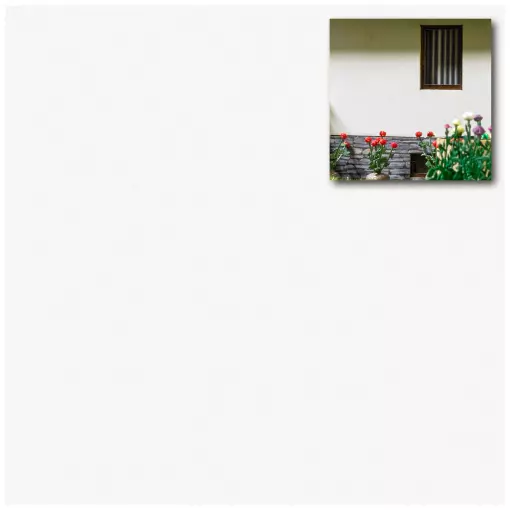 2 pannelli "facciata intonacata bianca" - Busch 7444 - Tutte le scale
