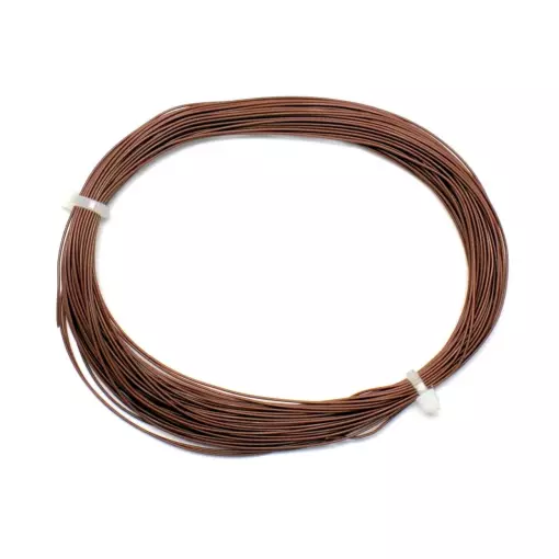 0.5 mm flexible cable, 10 metre length - brown