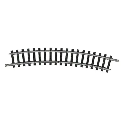 Doorsnede gebogen rail 24° R2 228,2 mm Minitrix 14986 - N 1/160 - code 80