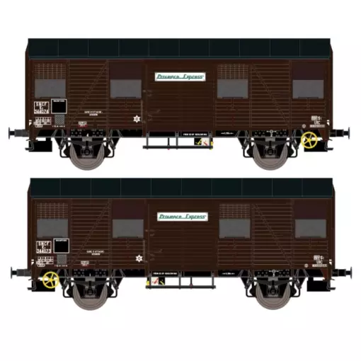 Coffret de 2 wagons couverts - Exact-Train 20922 - HO 1/87 - SNCF - EP III - 2R
