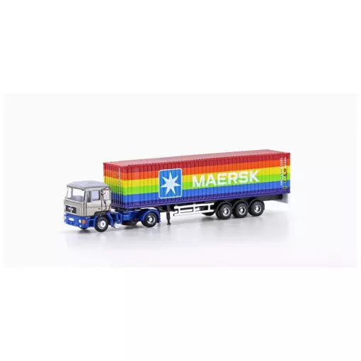 Container Trailer - MAN F90 MAERSK - HOBBY 66 / LEMKE 4066 - N : 1/160 - EP. IV/V