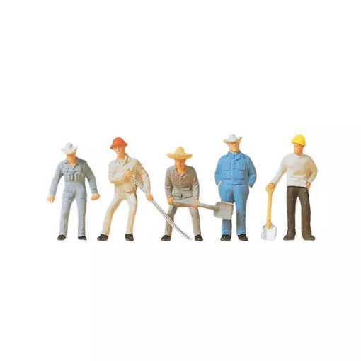 Road workers - labourers and shovels PREISER 14017 - HO 1/87