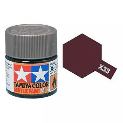 Peinture acrylique en pot - Bronze Brillant X33 - Tamiya 81533 - 10ml 