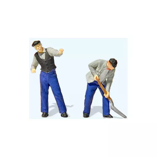 Conducteur avec chargeur charbon - Preiser 28276 - HO 1/87