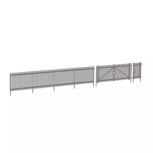 Modern grey fence - Wills-kits SSM316 - OO 1/76 - HO 1/87
