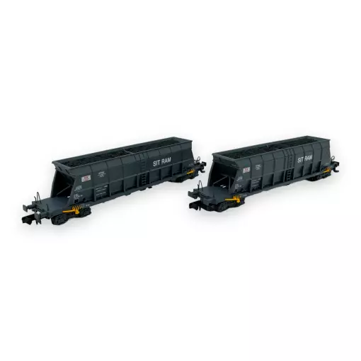 Set of 2 Faoos type "SITRAM" hopper wagons - Arnold HN6616 - N 1/160 - SNCF - Ep IV/V - 2R