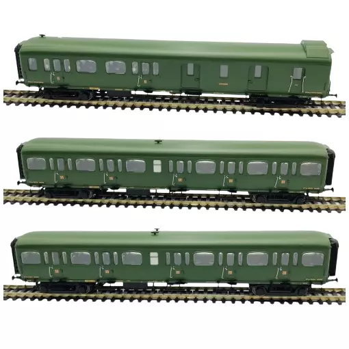 Lote de 3 coches de viajeros Express Nord - LSModels 40321 - HO : 1/87 - NORD - EP II