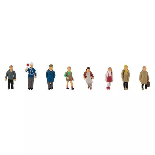 8 figurines Enfants sur le chemin de l'école - FALLER 151622 - HO 1/87