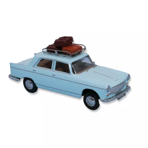 Voiture Peugeot 504 SAI 1822 - HO : 1/87 - livrée bleu pastel