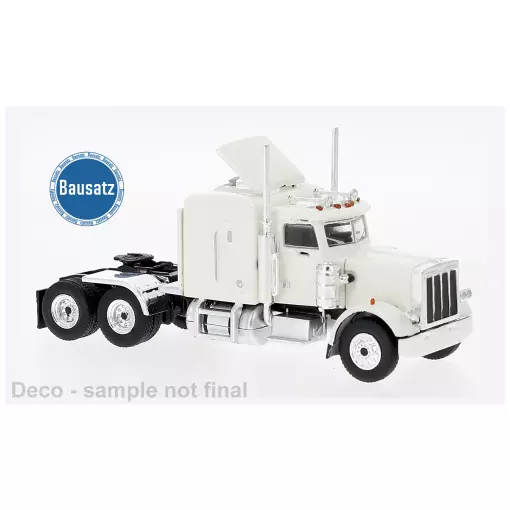 Camion Peterbilt 359, blanc, en kit, 1973 - Brekina 10224 - HO 1/87