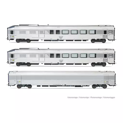 Set 3 voitures voyageurs "Train Expo" JOUEF HJ4178 SNCF - HO 1/87 - EP VI