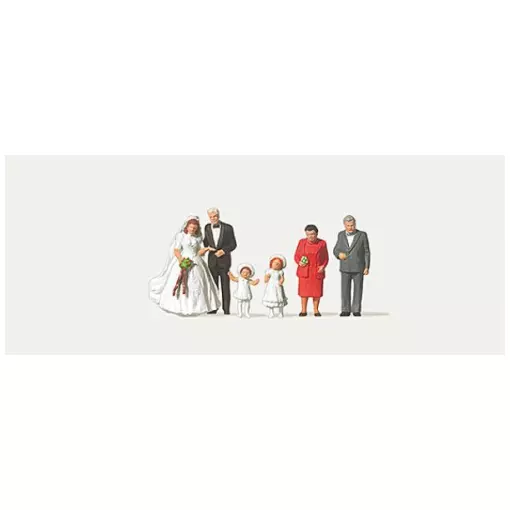 Lot de 6 personnages "Mariage" - Merten 0212535 - HO 1/87