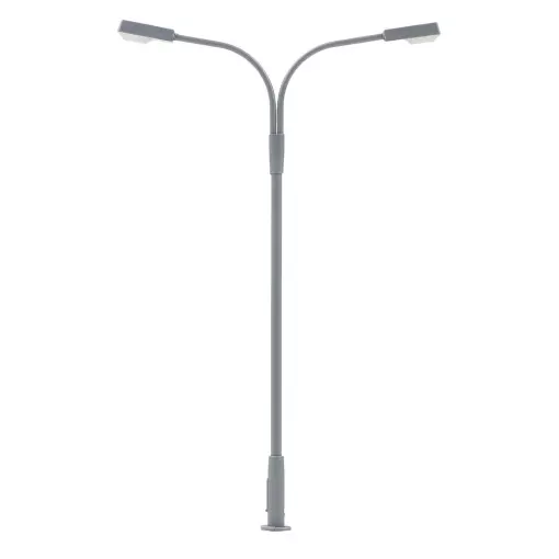 Un lampadaire à deux bras avec LED - Faller 180220 - HO 1/87