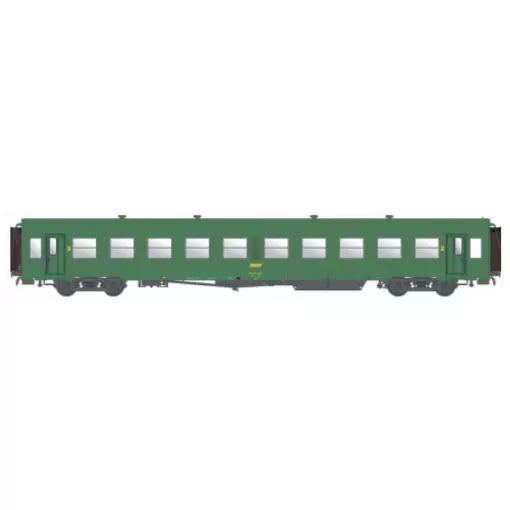 Voiture voyageurs USI courte livrée verte, B10t U60, logo encadré jaune - Models World 40016 - HO 1/87 - SNCF - Ep IV - 2R