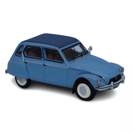 Voiture Citroën Dyane 6 - Capote fermée - SAI 7610 - HO 1/87 - Bleu