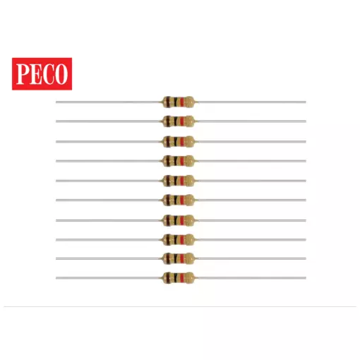 Pack of 10 PECO PL29 LED resistors - All scales