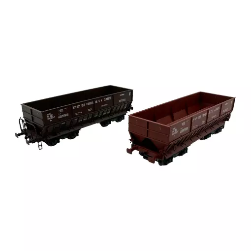 2 wagons minerais | FAL "SITRAM" LS Models 32089 - HO : 1/87 - SNCB - EP IV