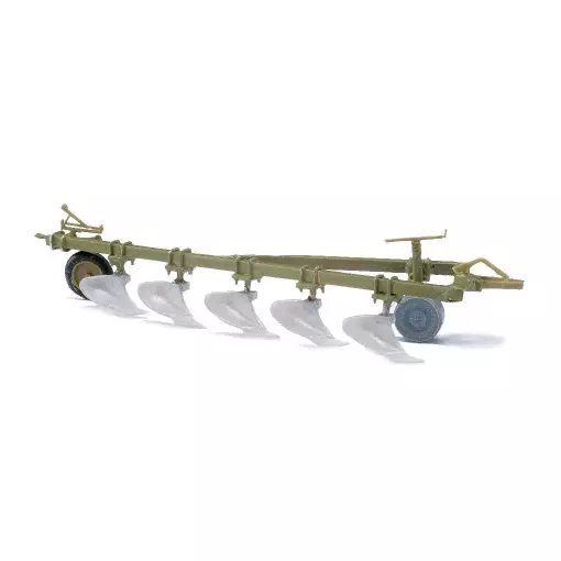 Progress B200 semi-mounted plough, green BUSCH 42850 - HO 1/87