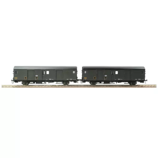 Lot de 2 fourgons type Dqd2m - Modelle Welt 30301 - HO 1/87 - SNCF