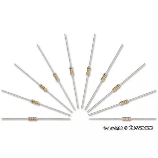 Lot de 10 Fiches Technique - Résistances - 1.5kOhm - Viessmann 6836 - Toutes Echelles  