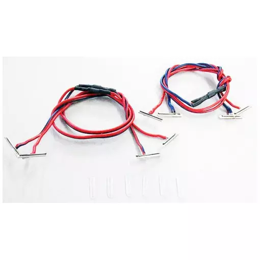 2 Power Supply Extension Leads with Fishplates and 8 Insulated Fishplates PIKO 55391 | HO Code 100
