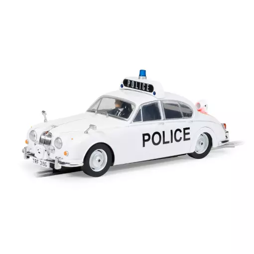 Voiture Analogique - Jaguar MK2 - Edition Police - Scalextric CH4420 - Super Slot - Echelle I: 1/32