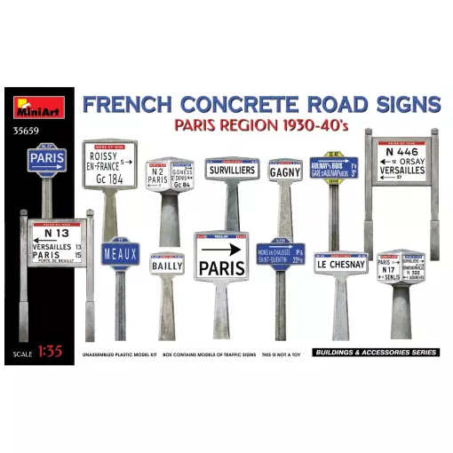 Panneaux de signalisation routière Paris 1930/1940 - Carson 550035659 - 1/35