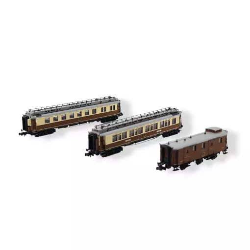  Set 3 voitures Express - HOBBYTRAINS H22103 - N 1/160 - CIWL