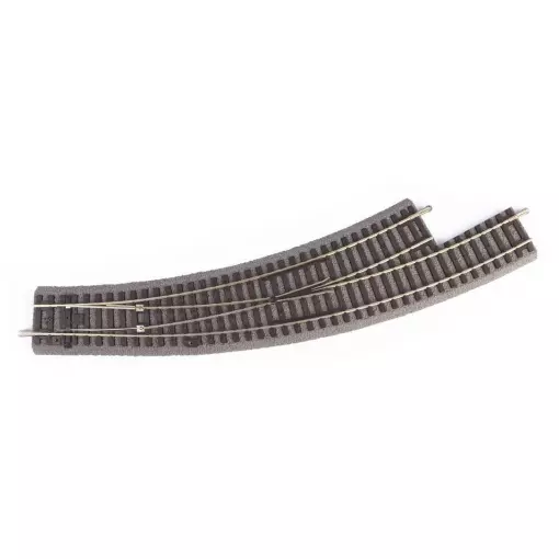 Left Curved Turnout R3-R4 A-Track Ballasted PU6 15° PIKO 55427 | HO 1/87 | Code 100