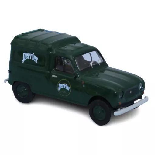 Renault 4 Fourgonnette, Perrier green livery SAI 2452 - HO : 1/87 -