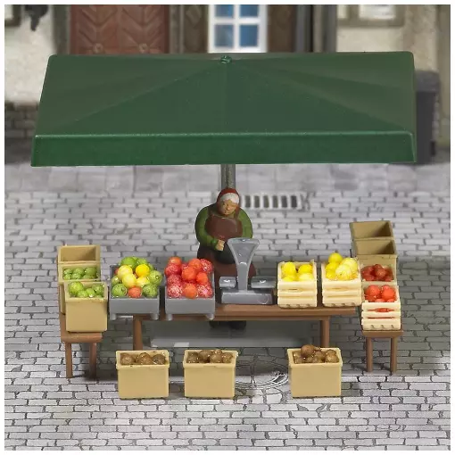 Small "Fruit and vegetable stall" set HO 1/87