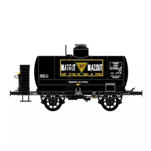 Wagon citerne OCEM à guérite noir MAZOUT BP - LS Models 30458 - HO 1/87 - NORD - Ep II - 2R