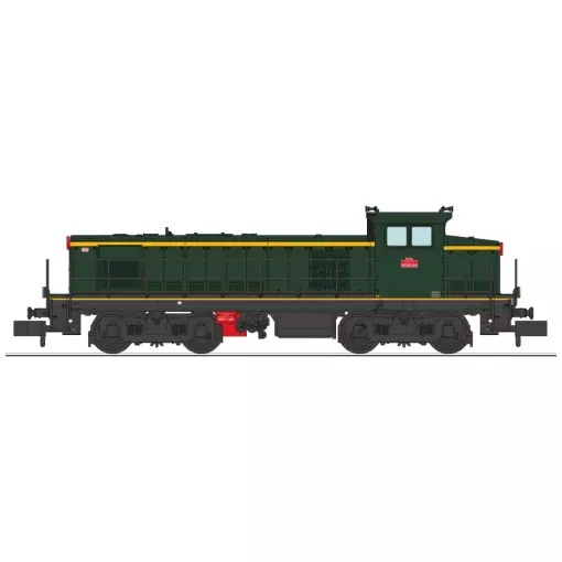 Locomotive diesel 040 DE 624, livrée d'origine, plaques en relief, dépôt de Clermont (Sud-Est) - Ree Modèles NW362 - N 1/160 - SNCF- Ep III - Analogique - 2R