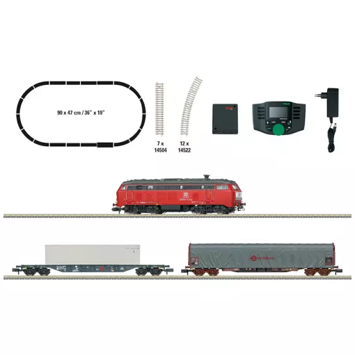 Freight Train" starter set - Minitrix 11161 - N 1/160 - RP - EP VI - 2R - DCC SON
