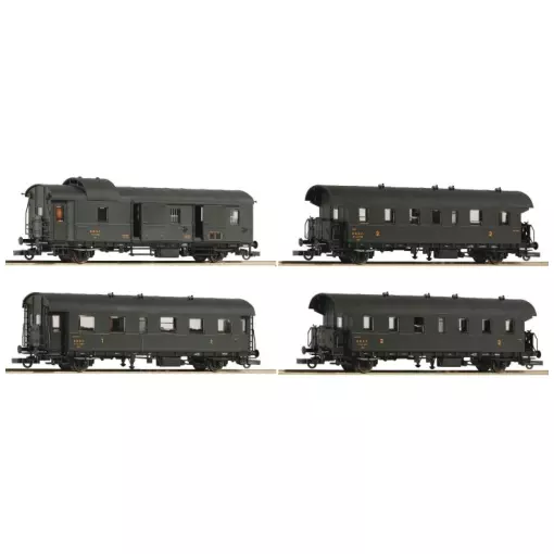 Set van 4 wagons - Reizigerstrein - Roco 6200055 - HO 1/87 - SNCF - III
