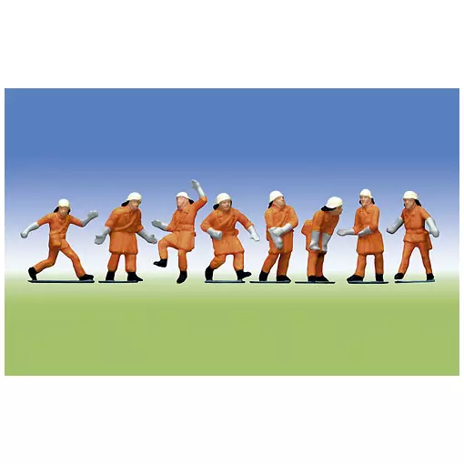 Feuerwehrleute orangefarbene Uniform