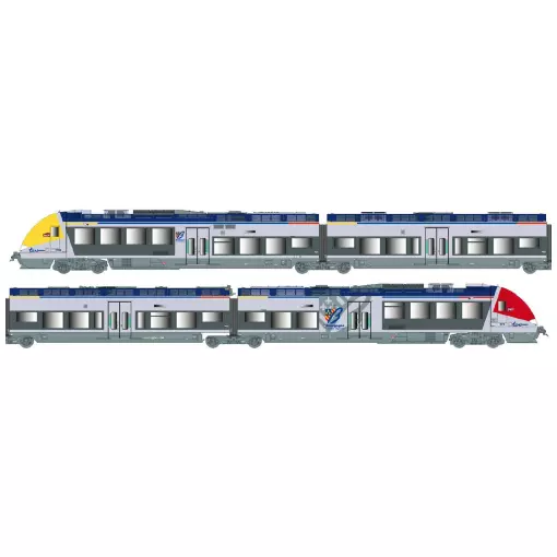 Rame automotrice AGC B81777/B81778 Ls Models 10588 - 3R - HO 1/87 - SNCF - EP VI