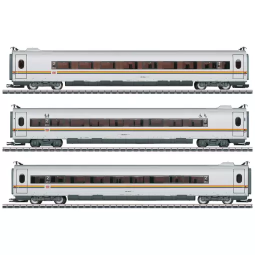 Set di 3 carri complementari ICE 3 Marklin 43739 - HO 1/87 - DB / AG - EP VI