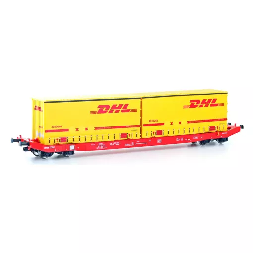 Wagon porte-conteneurs Sgkkms 698 - Mehano 28411 - HO 1/87 - DB AG - Ep VI - 2R