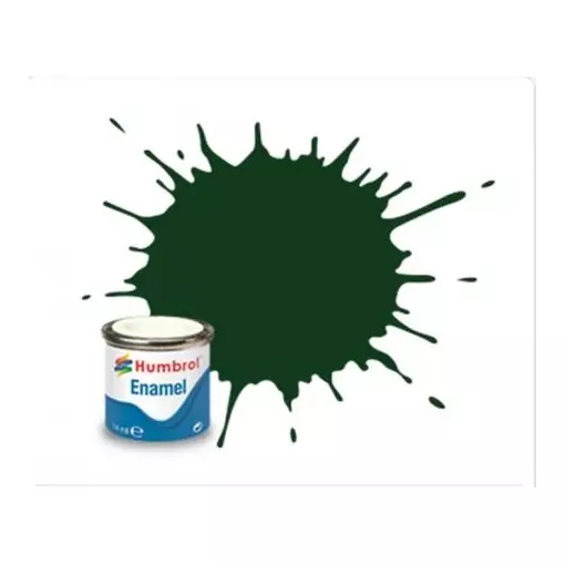 Peinture cellulosique couleur Vert Foncé Brillant N°3 - Humbrol 2AA0031 - 14 mL