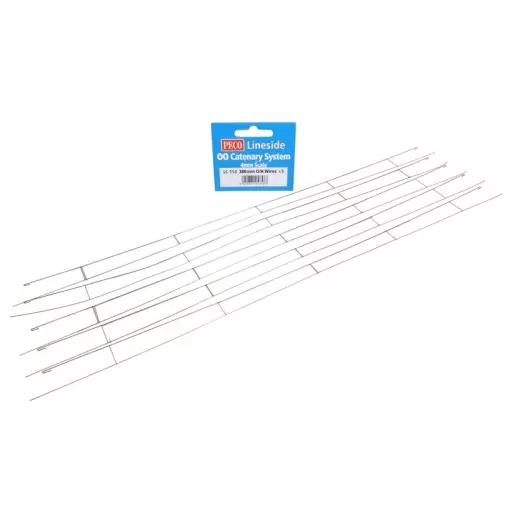 Set of 5 x 260 mm catenary wires