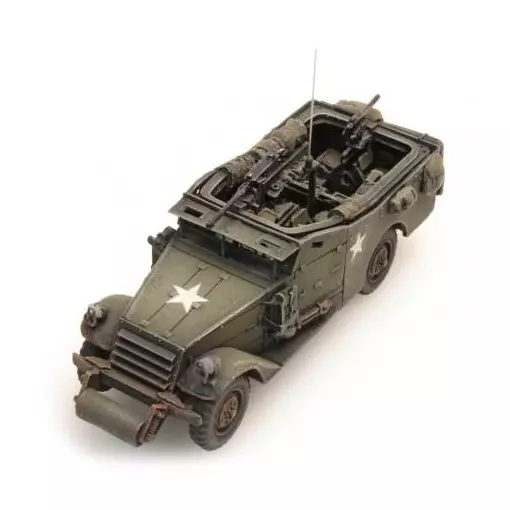 Vehicule militaire Scout Car US UK M3A1 HO 1 87 Artitec 387.114 Jura Modelisme