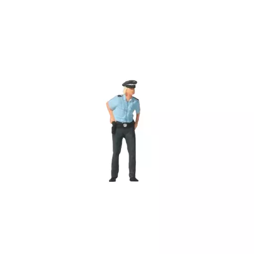 Policewoman in blue uniform and kepi PREISER 28237 - HO 1/87