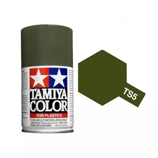 Peinture acrylique en spray - Vert Olive Mat TS5 - Tamiya 85005 - 100ml