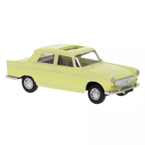 Peugeot 404 Brekina 29023 mit Schiebedach - HO: 1/87 - livrée jaune pale