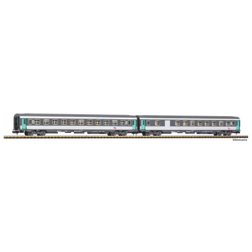 Coffret 2 Voitures à Compartiments - Piko 94508 - N 1/160 - SNCF - EP VI - 2R