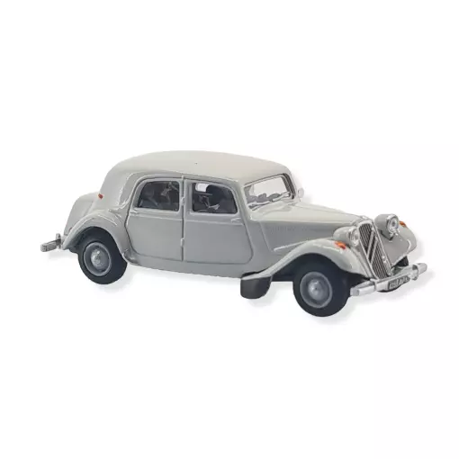 Citroën Tractie 11B, 1952 parelgrijs, 3 karakters SAI 1601 - HO 1/87